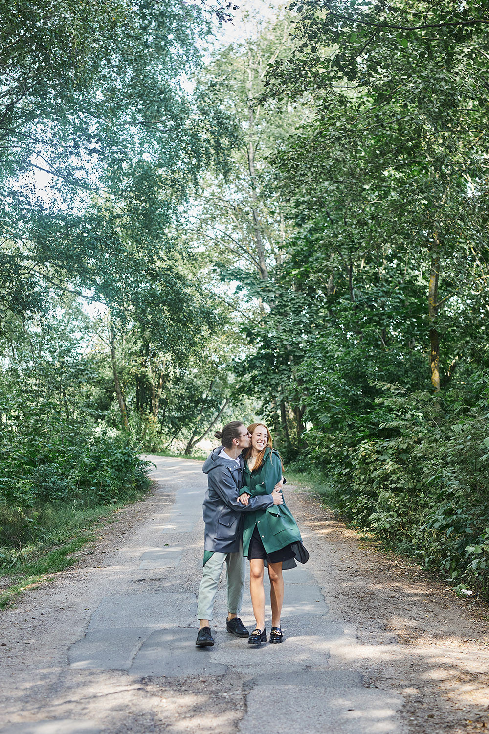 romantic walk in the forest