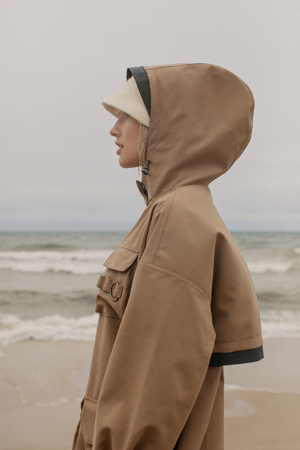 meditating by the seaside